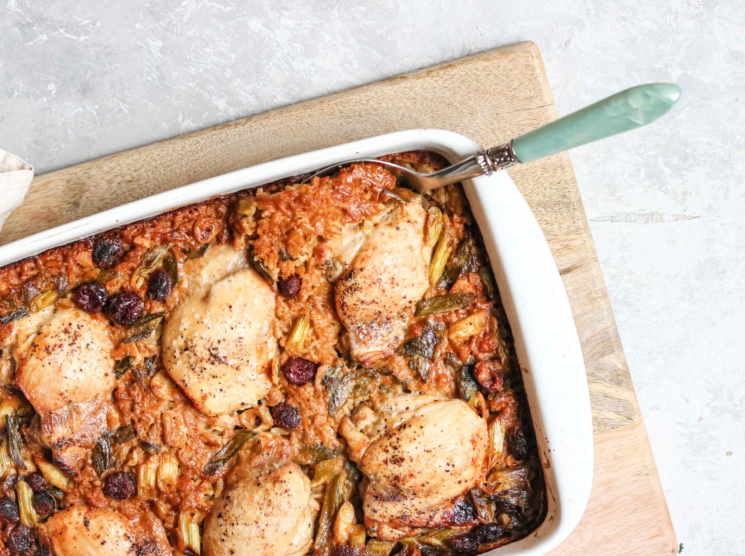 Chicken thighs and hoisin rice